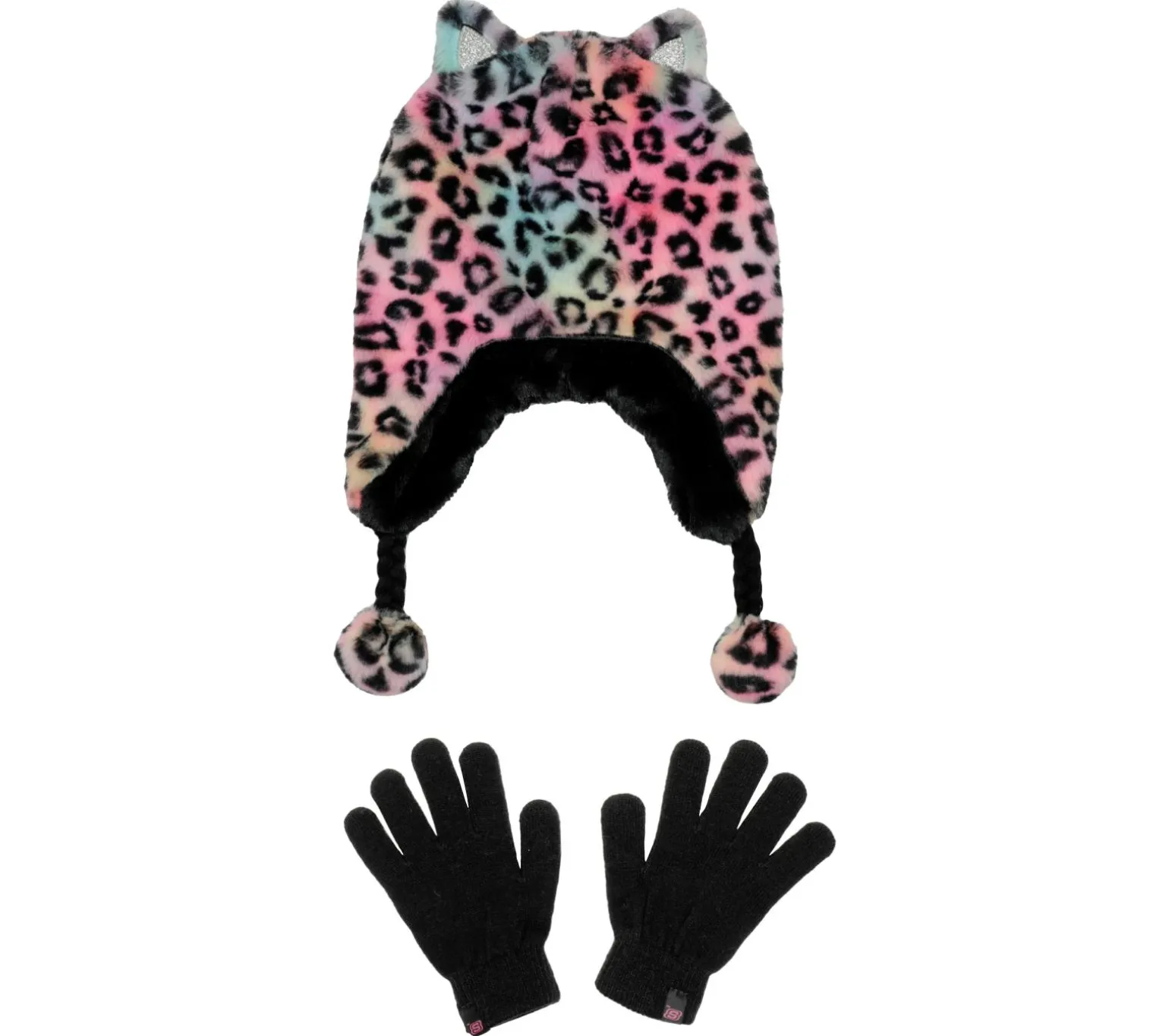 Plush Leopard Hat Set