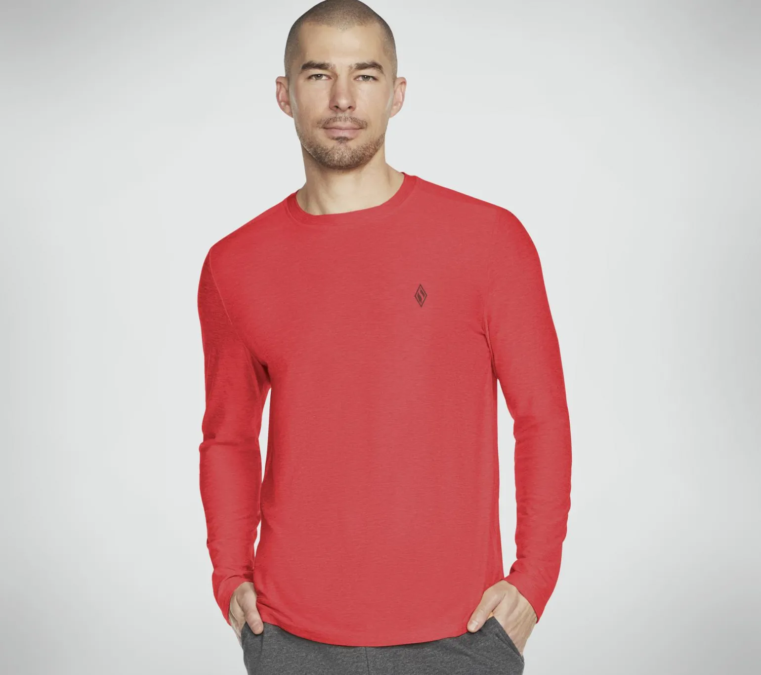 GO DRI All Day L/S Diamond Tee Solid