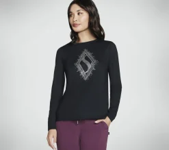 Rhinestone Burst Long Sleeve Tee